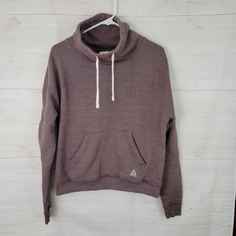Small Reebok Cowl Neck Pullover Swearshirt - Picture 2 of 5